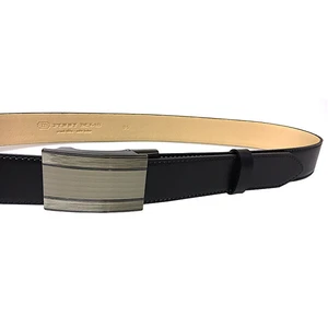 Penny Belts Pánský kožený společenský opasek 35-020-A7 Černý 110 cm