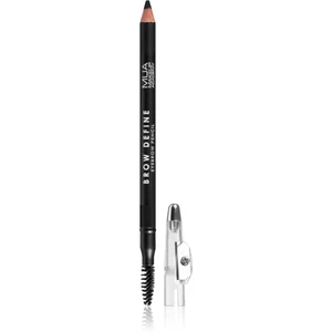 MUA Makeup Academy Brow Define dlhotrvajúca ceruzka na obočie s kefkou odtieň Black 1.2 g