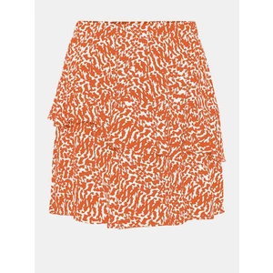 Oranžová vzorovaná sukně AWARE by VERO MODA Hanna