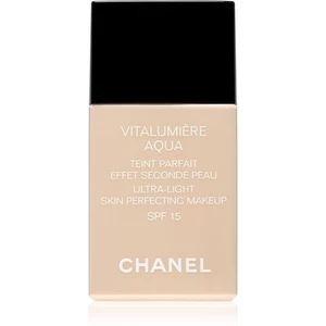 Chanel Vitalumière Aqua ultra lehký make-up pro zářivý vzhled pleti odstín 30 Beige SPF 15 30 ml