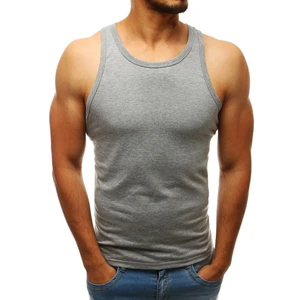 Men's plain tank top gray RX3586