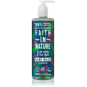 Faith In Nature Aloe Vera & Tea Tree prírodné tekuté mydlo na ruky s extraktom z čajovníku 400 ml