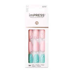 KISS Samolepící nehty imPRESS Nails Dew Drop 30 ks