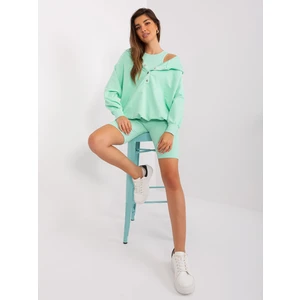 Mint Three-Piece Cotton Casual Set