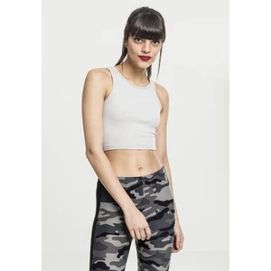 Women's Rib Cropped Top in Grey