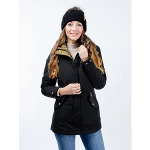 Women's reversible parka GLANO - green/black