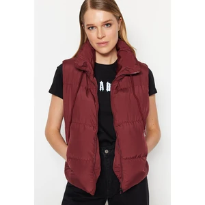 Trendyol Burgundy Oversize Stand-Up Inflatable Vest