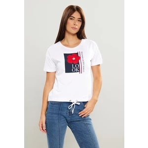 MONNARI Woman's T-Shirts T-Shirt With Decorative Pattern