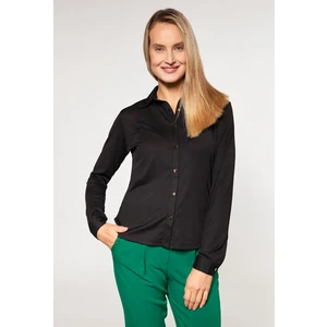 MONNARI Woman's Blouses Ribbed Shirt With Collar