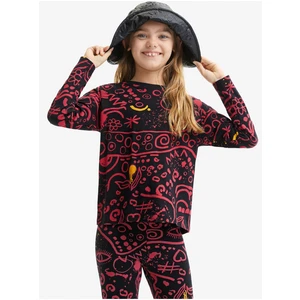 Black Girls' Patterned T-Shirt Desigual Carlota - Girls