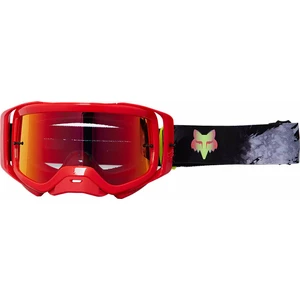FOX Airspace Dkay Mirrored Lens Goggles Fluorescent Red Moto brýle
