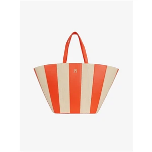 Beige-Orange Women's Striped Beach Bag Tommy Hilfiger - Women