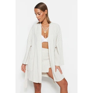 Trendyol Mini Woven Kimono & Caftan with Ecru Belt