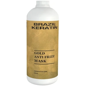 Brazil Keratin Gold Anti Frizz Mask keratinová regenerační maska pro poškozené vlasy 550 ml