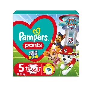 PAMPERS Pleny kalhotkové Active Baby Pants Paw Patrol vel. 5 (12-17 kg) 66 ks
