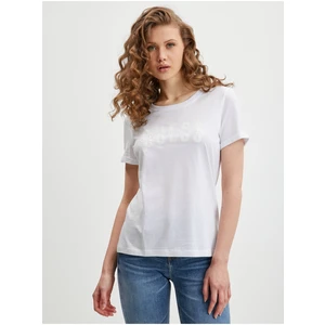 White Women's T-Shirt Guess Agata - Women