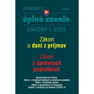 Aktualizácia I/2 2022 – daňové a účtovné zákony