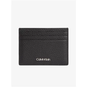 Calvin Klein Black Leather Credit Card Case - Men