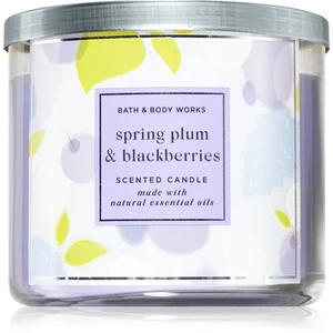 Bath & Body Works Spring Plum and Blackberries vonná sviečka 411 g