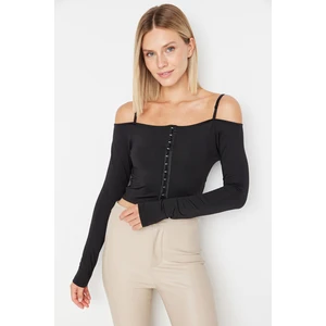 Trendyol Blouse - Black - Slim fit