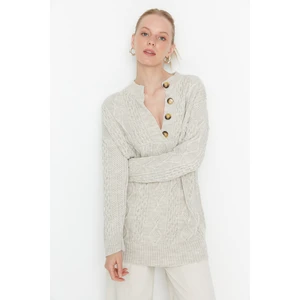 Trendyol Sweater - Beige - Regular fit