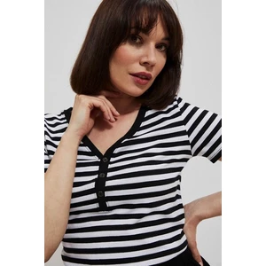 Cotton blouse with stripes