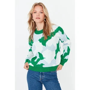 Trendyol Sweater - Green - Regular fit