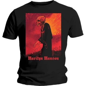 Marilyn Manson Ing Mad Monk Fekete-Grafika-Piros XL