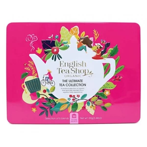 English Tea Shop Dárková sada The Ultimate růžová BIO v plechové kazetě 36 sáčků