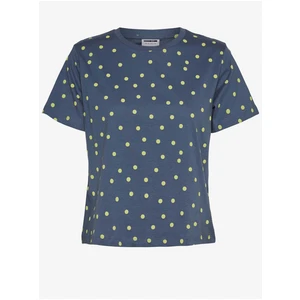 Dark Blue Women's Patterned T-Shirt Noisy May Alice - Women