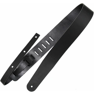 Richter Raw II Black Leather guitar strap Black