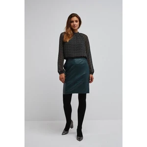 Faux leather skirt - green