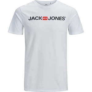 Jack&Jones PLUS Pánské triko JJECORP Regular Fit 12184987 White 7XL