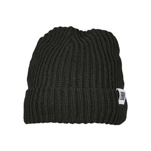 Recycled Yarn Fisherman Beanie Black