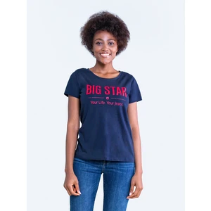 Big Star Woman's T-shirt_ss T-shirt 152084 Blue Knitted-403