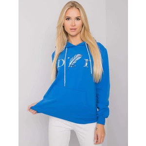Women's dark blue kangaroo sweatshirt