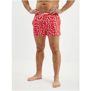 Calvin Klein Underwear Red Men's Patterned Swimsuit - Men's