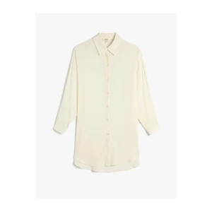 Koton Viscose Shirt With Crinkle Fabric Buttons For Beach Wear