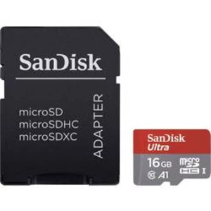 Micro SDHC paměťová karta SanDisk Ultra 16 GB + SD adaptér