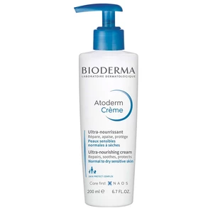 Bioderma Atoderm Cream vyživujúci telový krém pre normálnu až suchú citlivú pokožku bez parfumácie Bottle with Pump 200 ml