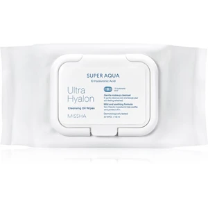 Missha Super Aqua 10 Hyaluronic Acid čisticí a odličovací ubrousky 30 ks