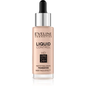 Eveline Cosmetics Liquid Control tekutý make-up s pipetou odstín 02 Rose Beige 32 ml