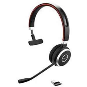 Telefónne headset Jabra Evolve 65 MS, bezdrôtový, mono, čierna, strieborná