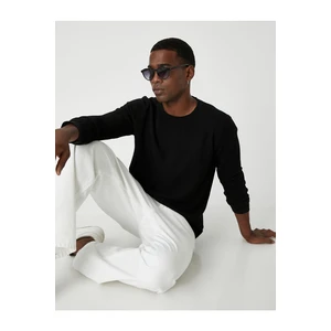 Koton Basic Textured Sweater Crew Neck