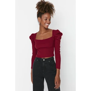 Női top Trendyol TWOAW22BZ0132/Brown