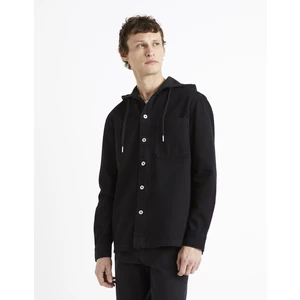 Celio Denim Hooded Shirt Dadenim - Men