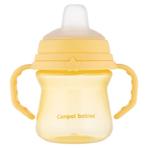 Nevylévací hrníček Canpol Babies s měkkým náustkem, žlutý, 150 ml