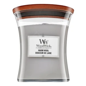 Woodwick Warm Wool vonná sviečka s dreveným knotom 275 g