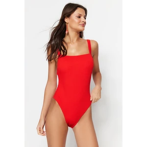 Trendyol Swimsuit - Red - Textured