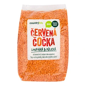 Country Life Čočka červená půlená BIO 1 kg